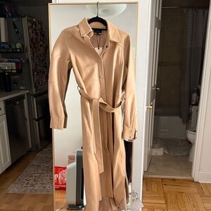 Ted Baker Beige Leather Trench Coat